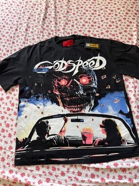Godspeed - Drive In Movie Graphic Short Sleeve Tee - Black